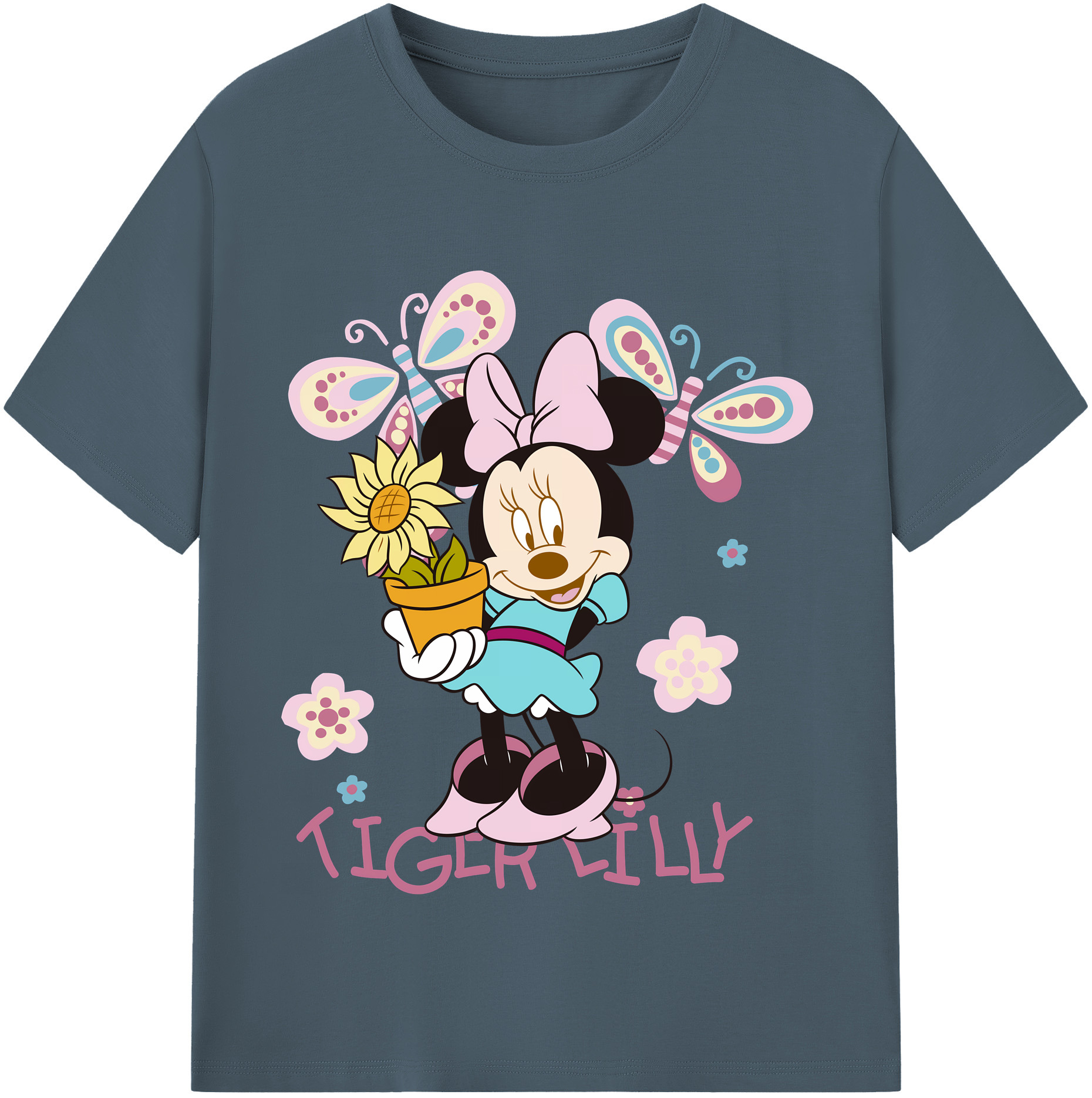 （画像用） ミッキーマウス Mickey Mouse 綿100％半袖Tシャツ（フロントプリント）